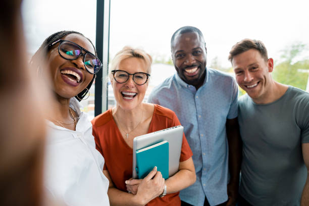 Happy family with financial security